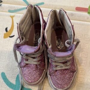 Vans Kids Glitter High-Top Sneakers - Purple
